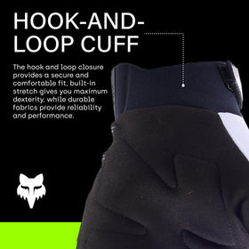 Fox Racing Dirtpaw worn on handlebars demonstrating grip and control benefit