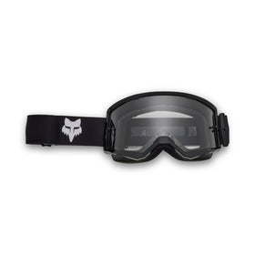 Fox Racing front view of goggles showing wide viewport and clear optics benefit