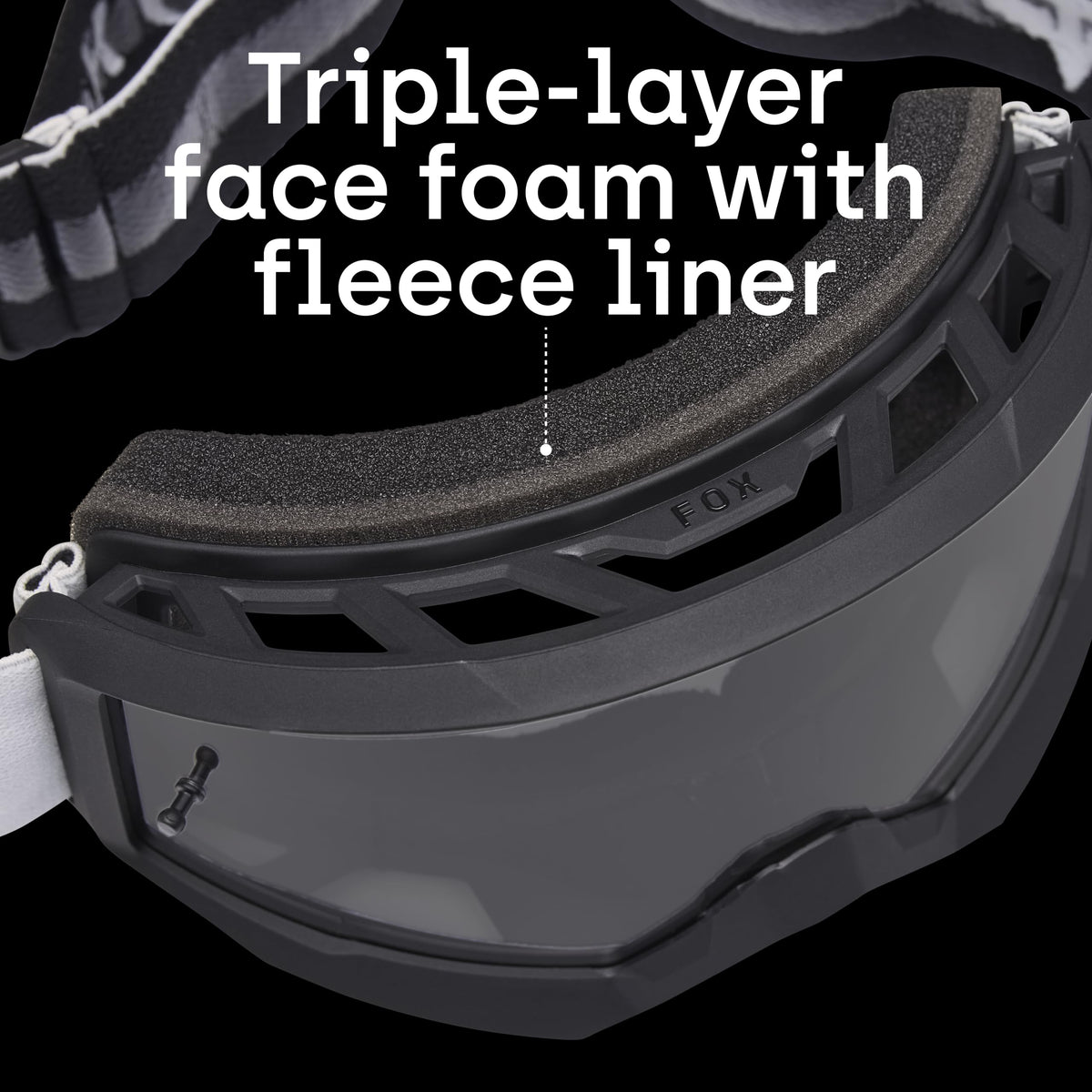 Fox Racing Main worn by rider on trail demonstrating secure fit and unobstructed sight