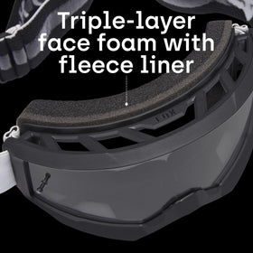 Fox Racing branded strap showing secure fit and anti-slip benefit