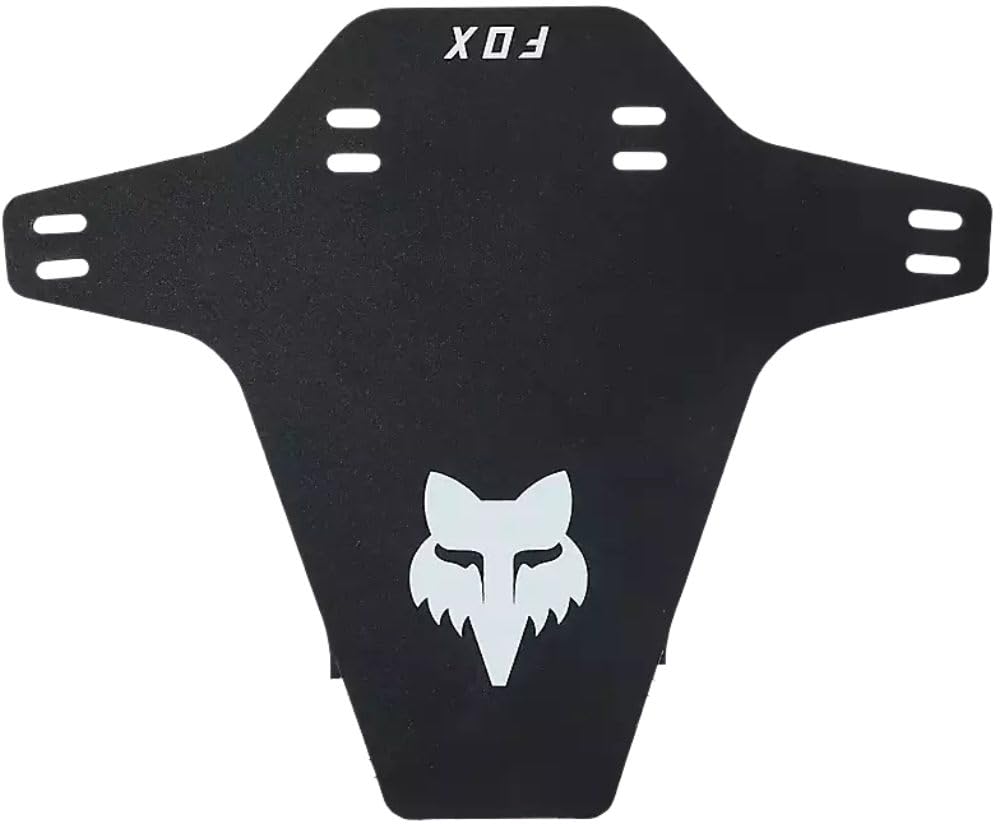 Fox Racing mud guard front view showing compact profile and protection