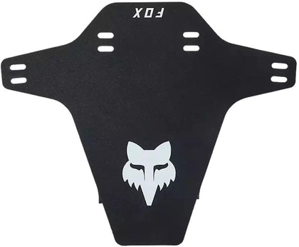 Fox Racing mud guard front view showing compact profile and protection