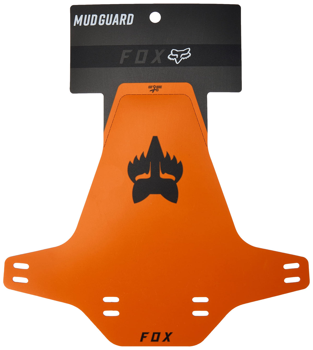 Fox Racing orange front fender mounted showing protection and visibility