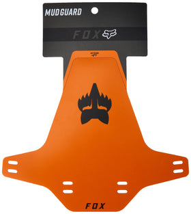 Fox Racing orange front fender mounted showing protection and visibility