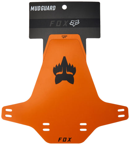 Fox Racing orange front fender mounted showing protection and visibility