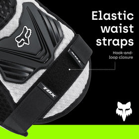 Fox Racing adjustable strap detail showing secure fit benefit