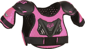 Fox Racing chest guard front view showing coverage and fit benefit