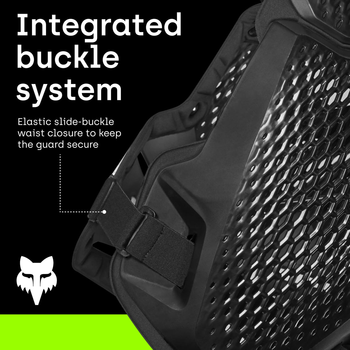 Fox Racing R3 adjustable strap system demonstrating secure fit benefit
