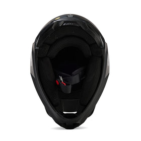 Fox Racing V Core shell close-up highlighting polycarbonate ABS durability