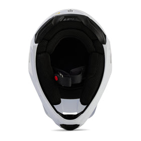 Fox Racing V Core magnetic visor release detail for safer detachment
