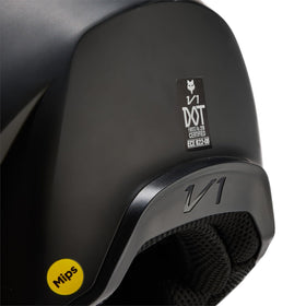 Fox Racing V1 interior liner close-up showing removable padding for hygiene