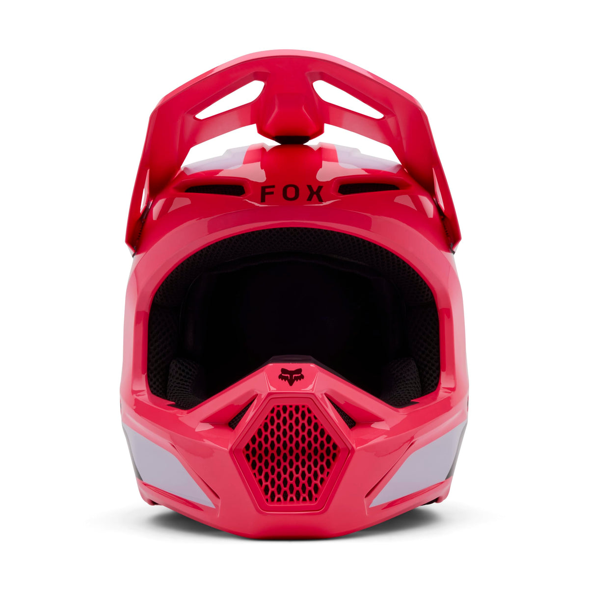 Fox Racing V1 interior liner showing removable pads for comfort and hygiene
