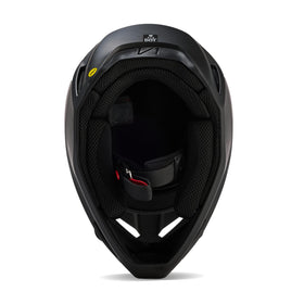Fox Racing V1 medium on scale showing true-to-size fit and shell dimensions