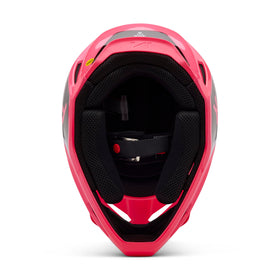 Fox Racing V1 beside helmet ruler showing X-Large sizing for correct fit