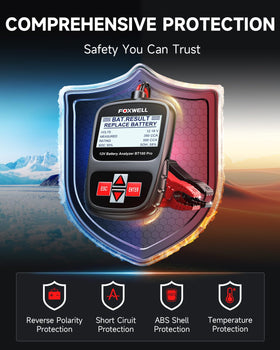 FOXWELL BT100 PRO roadside use in a car trunk for emergency preparedness