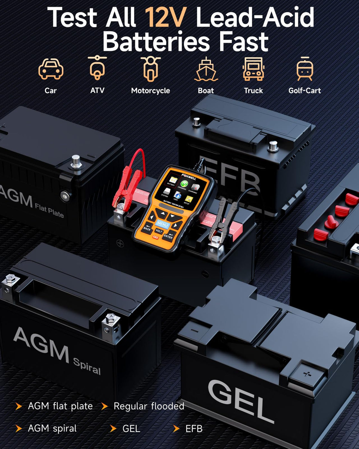 FOXWELL BT301 next to smartphone for compact size and storage benefit