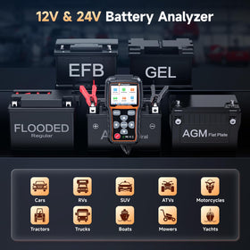 FOXWELL BT705Plus in a garage setting being used by a technician for maintenance
