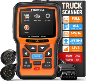 FOXWELL HD301 front view showing screen and rugged casing for reliable diagnostics