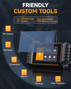 FOXWELL HD500 displaying injector cylinder cut-off test to isolate faulty injectors efficiently