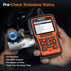 FOXWELL NT510 Elite packaging with manual and cable highlighting included accessories