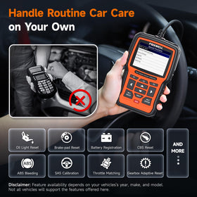 FOXWELL NT510 Elite OBD2 cable and ports shown for easy vehicle connection