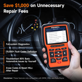 FOXWELL NT510 Elite live data screen displaying sensor values for faster troubleshooting