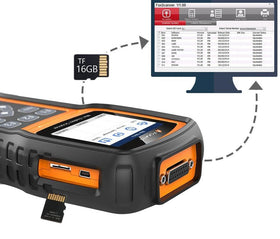 FOXWELL NT530 PLUS on garage workbench with BMW, professional repair benefit