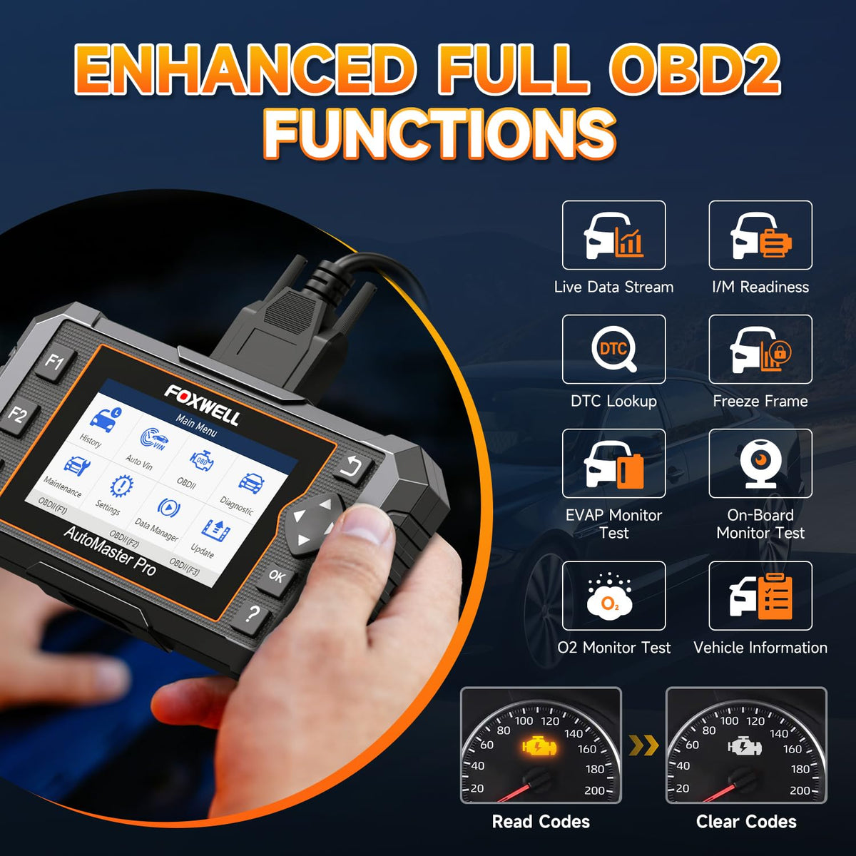 FOXWELL NT614 Elite live data graph screen showing sensor trends for clearer troubleshooting