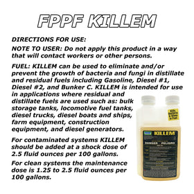 FPPF KILLEM label close-up highlighting EPA registration and usage directions for safety