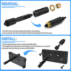FQRANBO bearing puller holding needle bearings securely to stop them falling into crankcase