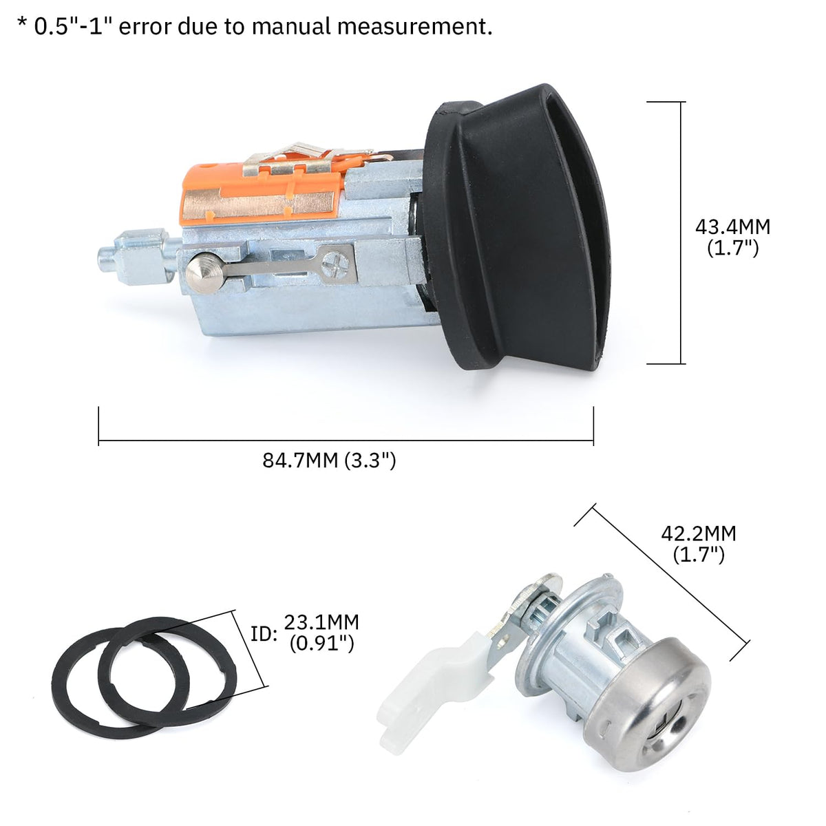 FQRANBO ignition cylinder close-up, precise OE fit for reliable rotation