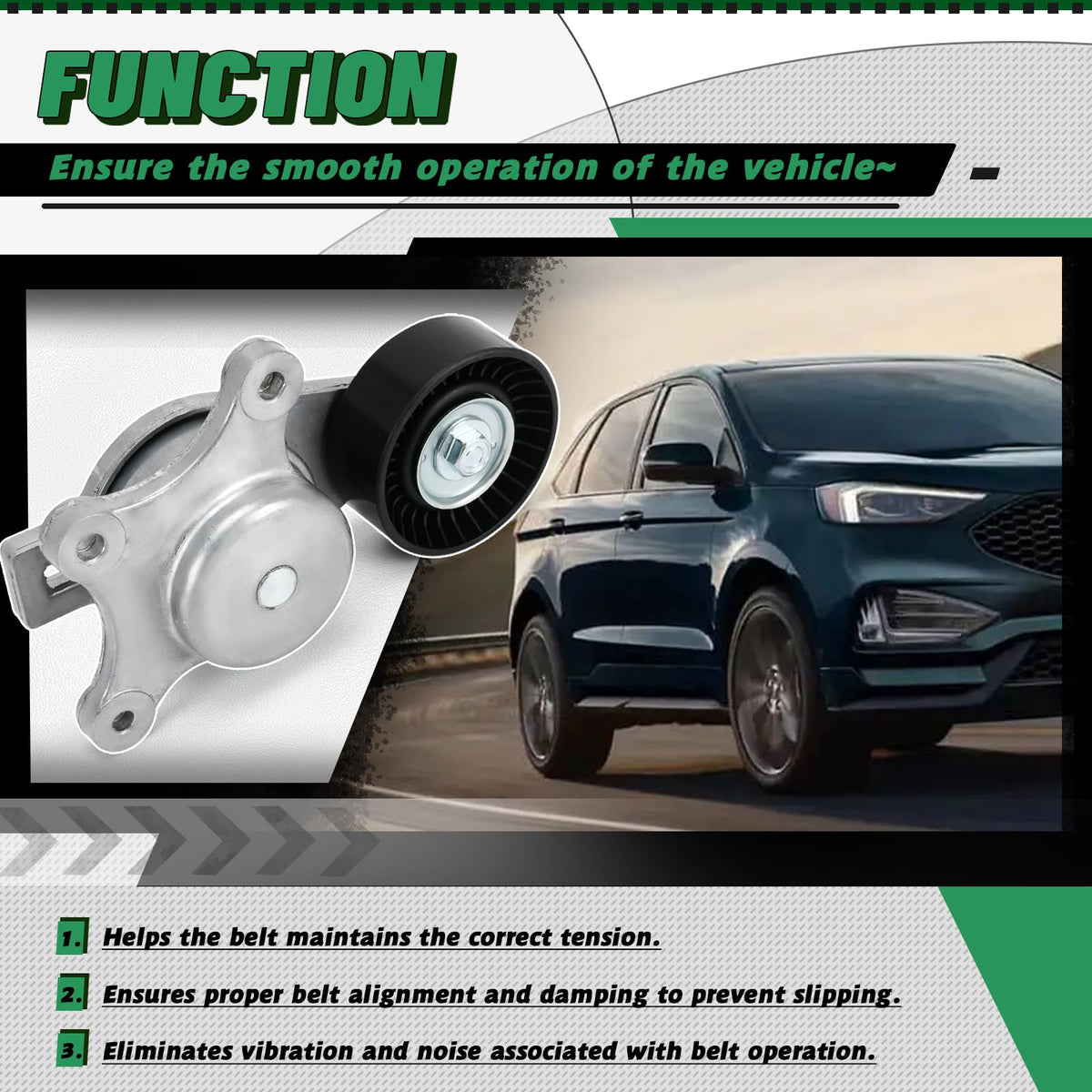 FQRANBO kit installed in engine bay demonstrating restored belt tension and quiet operation