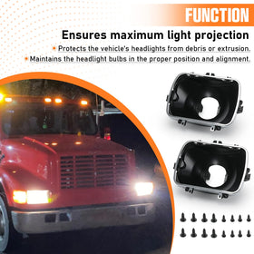 FQRANBO mounted on vehicle front view showing proper headlight alignment and stability