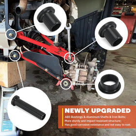 FQRANBO installed shaft on Polaris A-arm demonstrating restored pivot alignment and improved handling