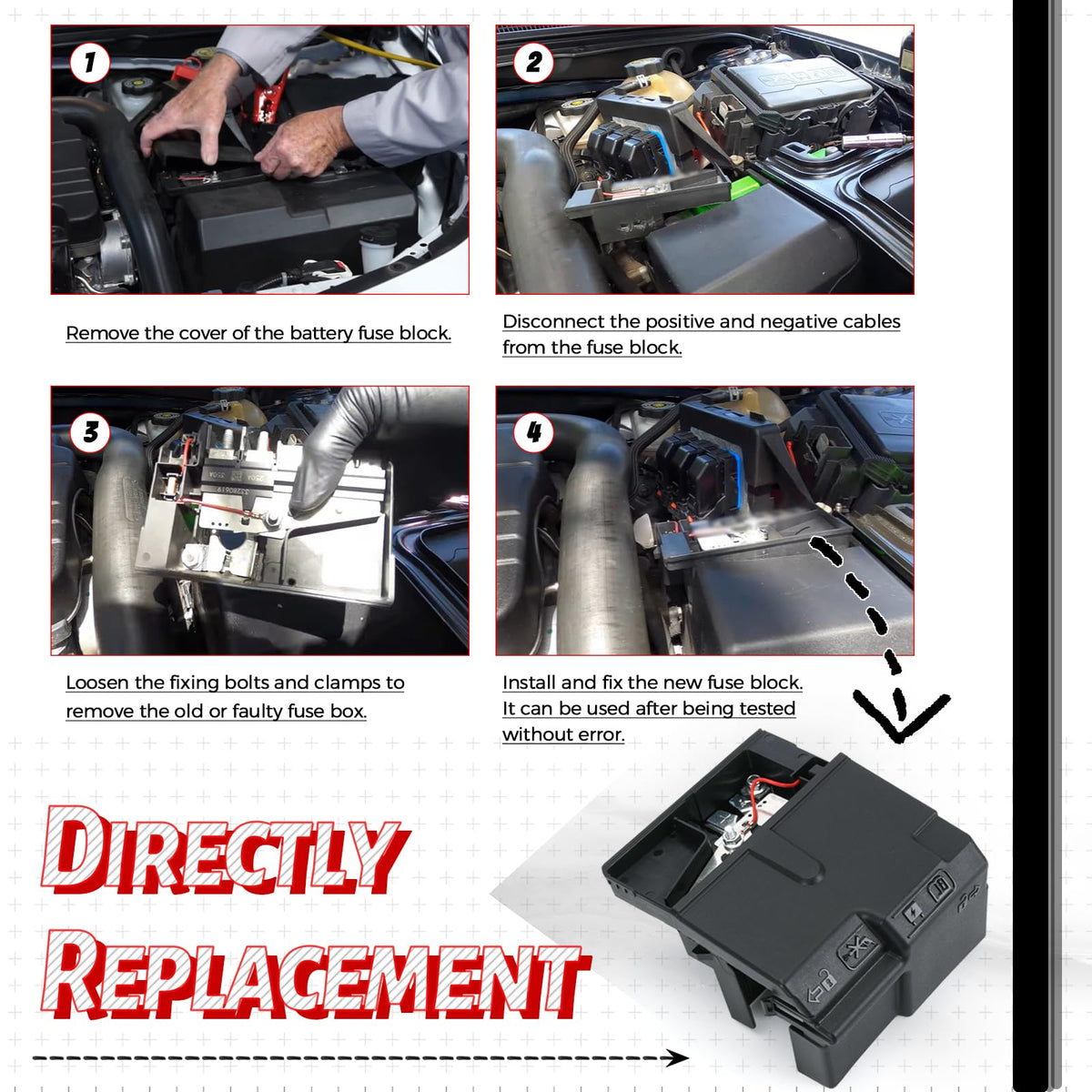 FQRANBO side mounting points showing bolt alignment for stable mounting