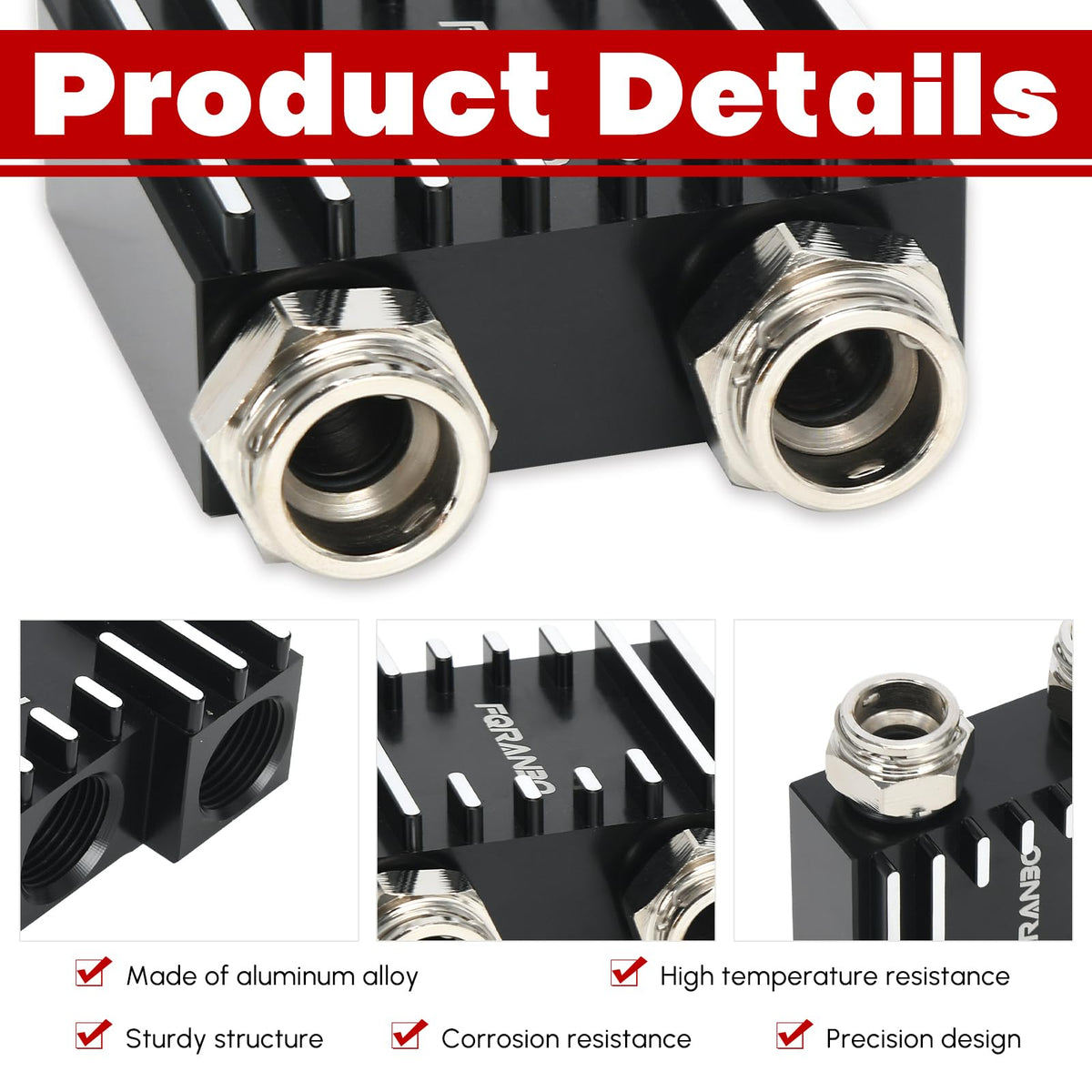 FQRANBO side profile showing mounting ports for direct OEM replacement