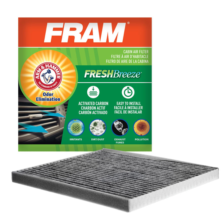 FRAM Fresh Breeze front packaging showing brand and model benefits