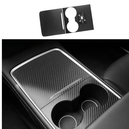 frani center console front view showing carbon fiber finish and clean fit