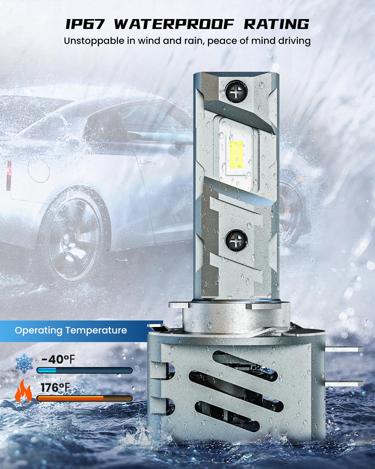 FRANXI H11B installed in fog housing showing plug-and-play fit
