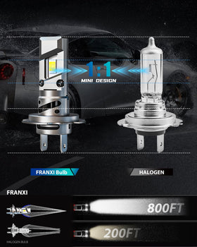 FRANXI H7 installed in fog housing showing improved beam focus