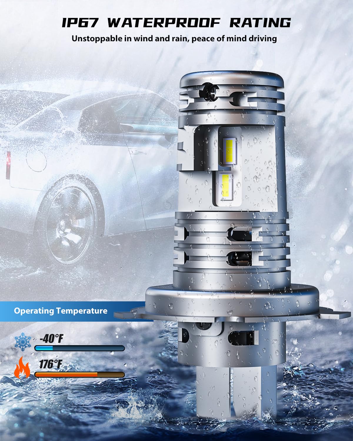 FRANXI bulb installed in headlight assembly demonstrating compatibility and easy fit