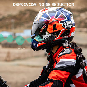 FreedConn FX Plus mounted on helmet in use illustrating reliable communication benefit