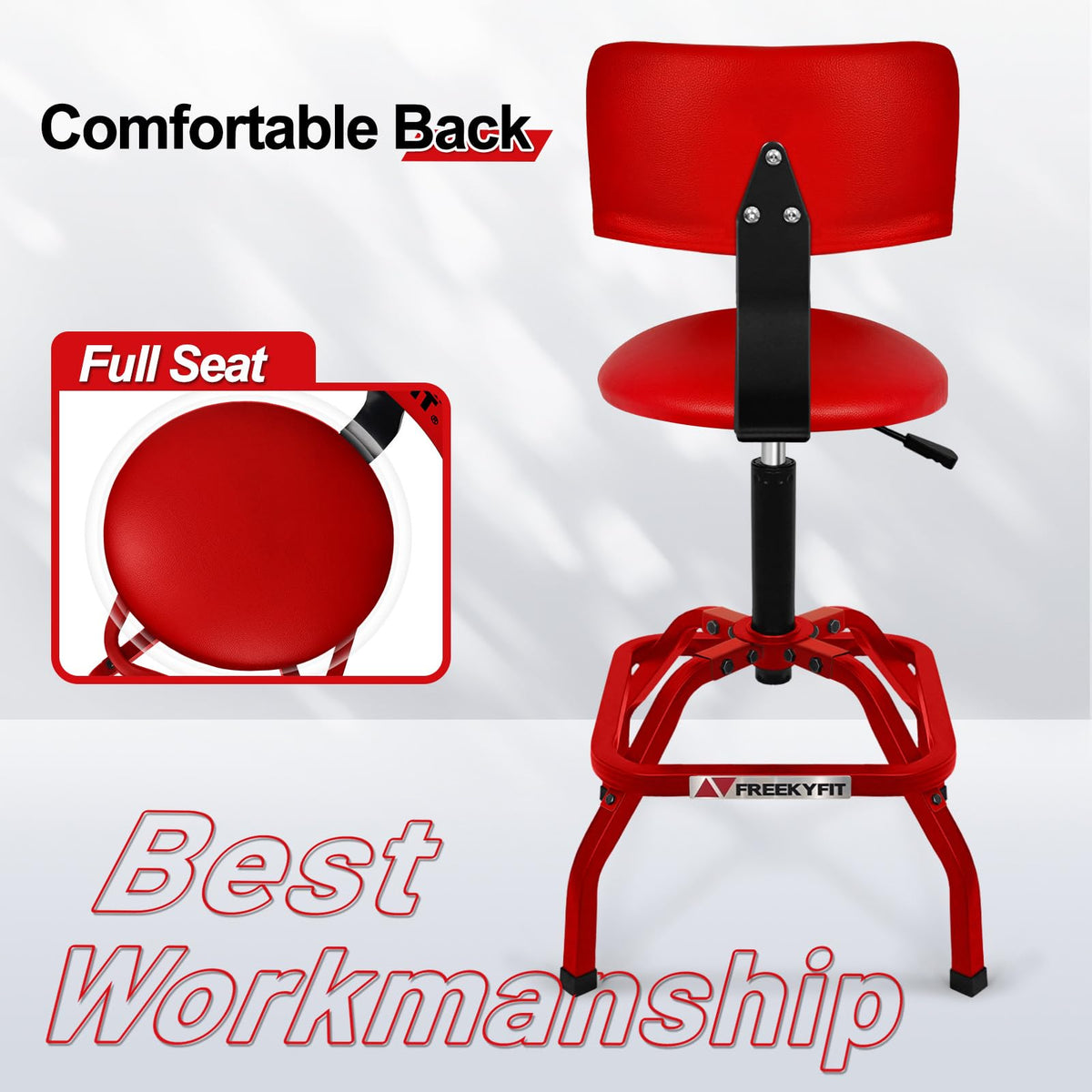 FreekyFit swivel action in workshop enabling easy seated rotation