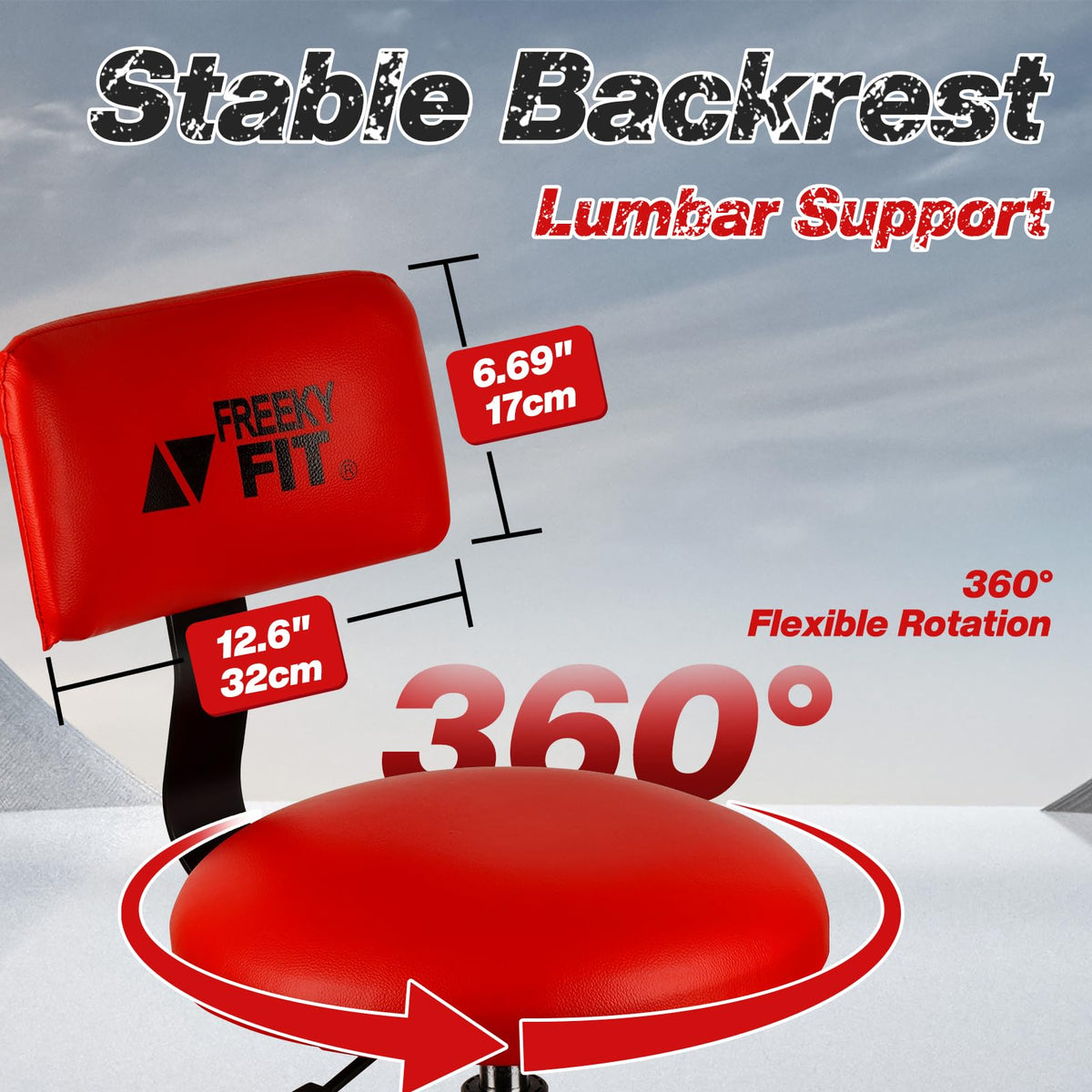 FreekyFit steel base and footrest illustrating heavy-duty stability