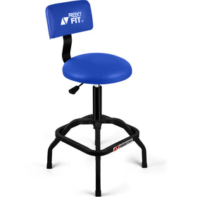 FreekyFit front view shop stool showing seat and backrest for comfortable support