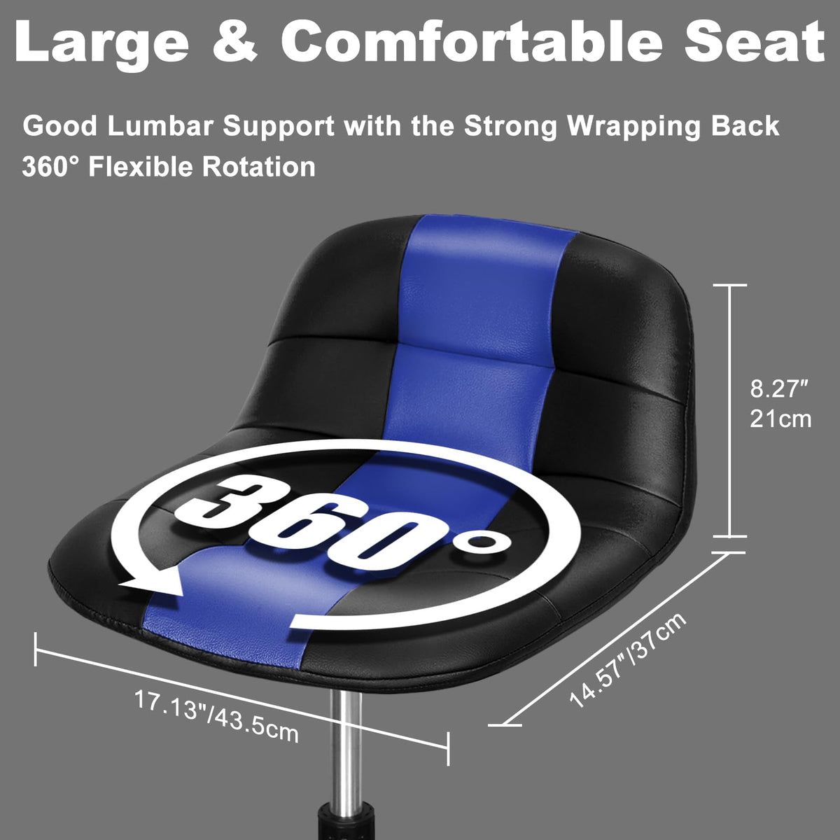 FreekyFit padded seat and wraparound back detail delivering lumbar support and comfort