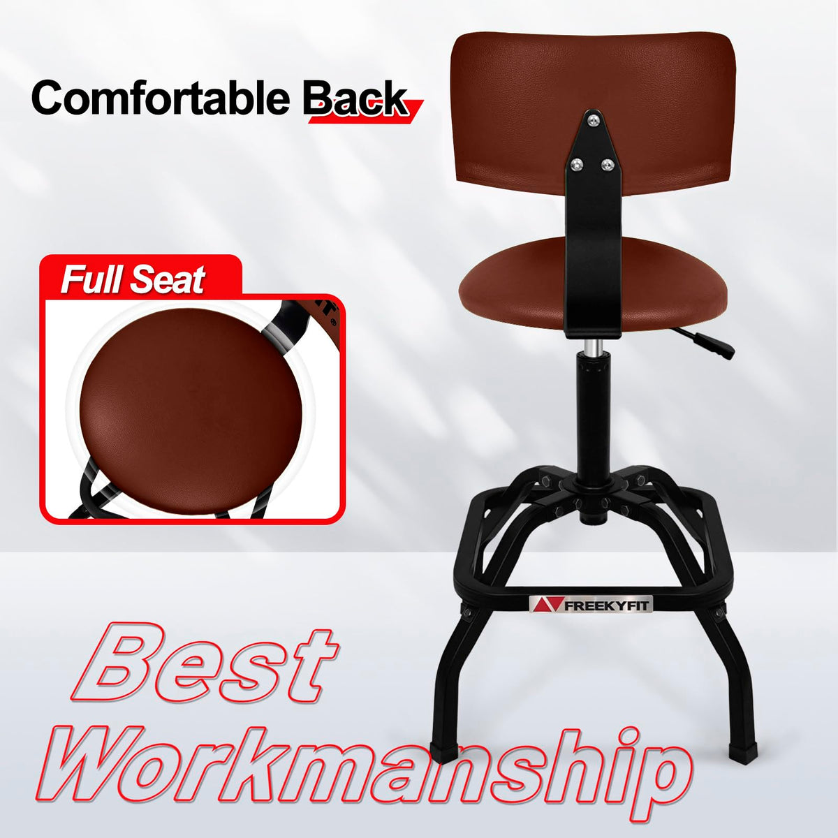 FreekyFit side profile showing 360° swivel action for improved reach and workflow
