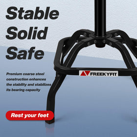 FreekyFit stool in a garage workshop lifestyle scene for hands-on practical use
