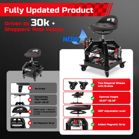 FreekyFit side profile highlighting back support and swivel for reduced fatigue
