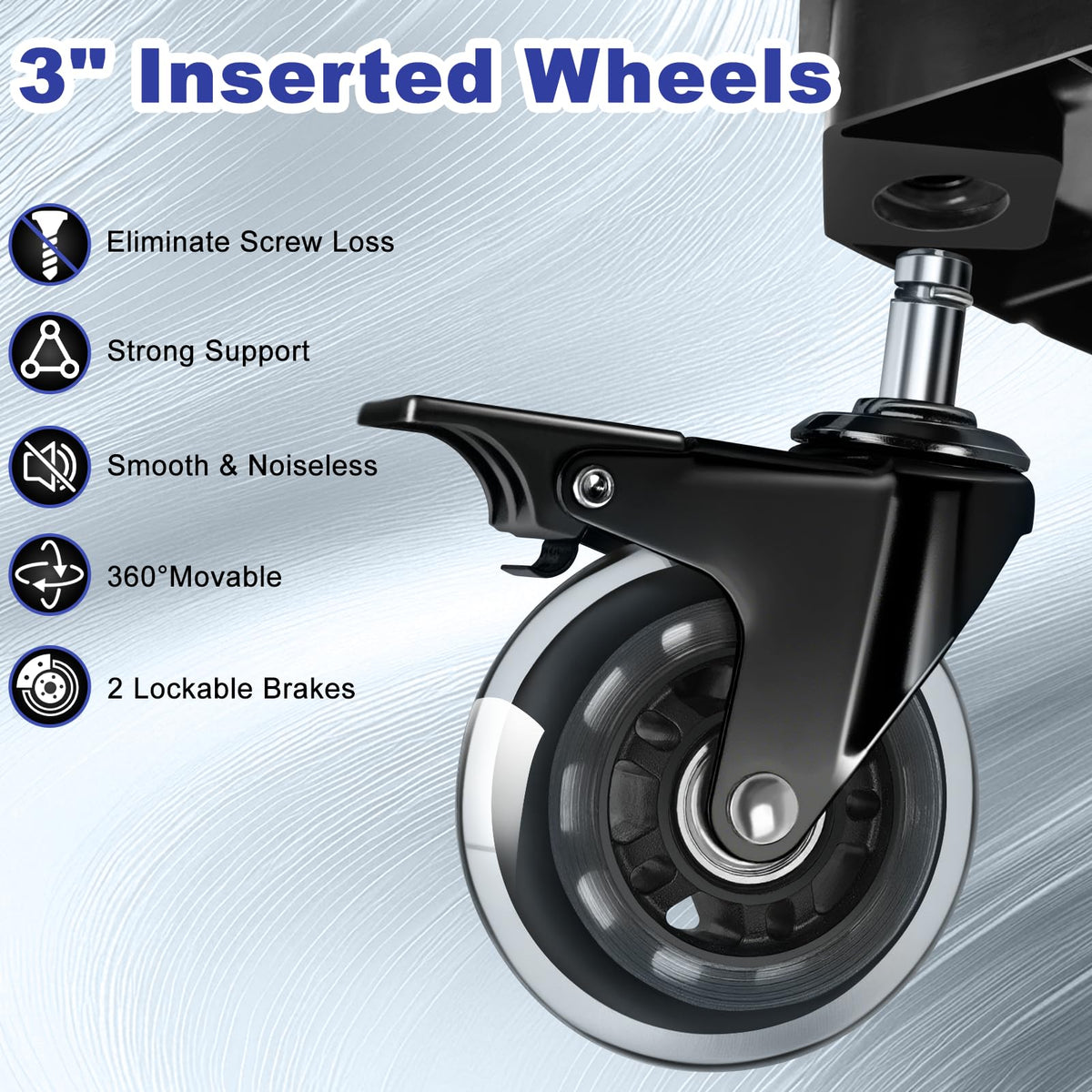 FREEKYROCK heavy-duty casters and reinforced base for smooth rolling movement